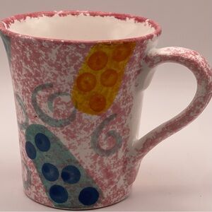 Vintage Renardi Mug | Hand Made in Mexico | Colorful Abstract Polka Dot Design